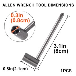 Hzopcw Guitar Truss Rod Wrench, 8mm Nut Driver with Cross Screwdriver, Metal Guitar Repair Adjustment Wrench- Silver