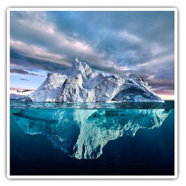 Square Stickers (Set of 2) 10cm - Incredible Iceberg Ocean Sea Ice Laptop Tablet Luggage Scrapbook #21711