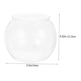 Toddmomy Transparent Plastic Goldfish Bowl Fish Tank for Office Desk Home Decor Breeding Box for Small Fish and Turtles Impact Resistant Design for Aquatic Display