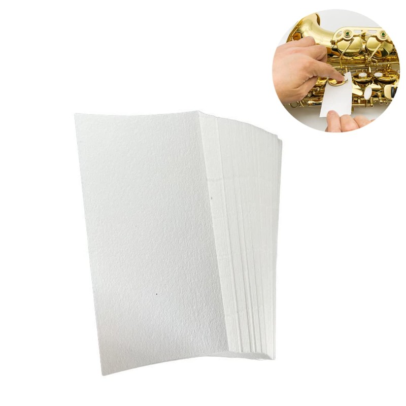 CCeCCe 100 Sheets Saxophone Cleaning Paper Woodwind Mouthpiece Pad Anti-Sticky