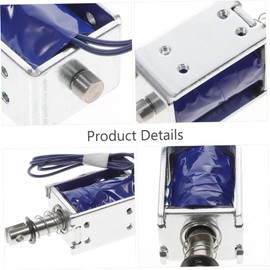 Gatuida 2pcs Push Pull Type Solenoid Electromagnet Linear Magnetic Device for Vending Machines Automatic Door Locks and Office Equipment