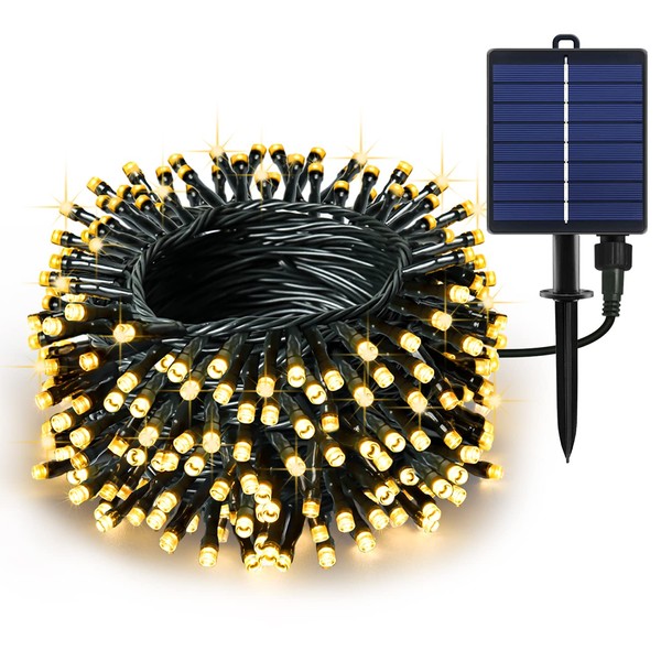 Solar Charging and USB Charging: cshare Solar LED String Light, Solar Rechargeable, LED Illumination Light, 200 LED, 65.8 ft (20 m), IP65 Waterproof, 8 Lighting Modes, Automatic Night Light, Camping,