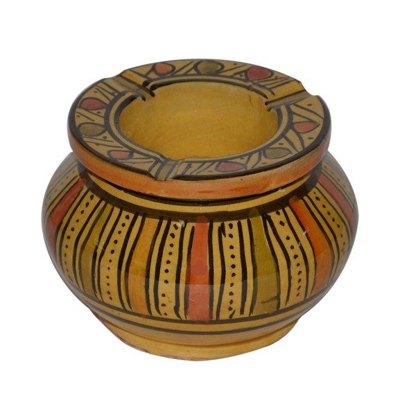 Ceramic Ashtrays Hand Made Moroccan smokeless Ceramic Vivid Colors Large