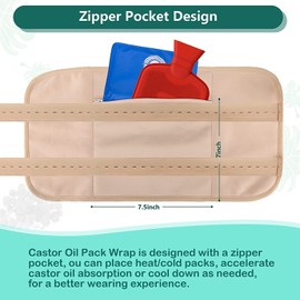 Castor Oil Pack Wrap,Reusable Washable Castor Oil Pack Kit, Castor Oil Pack Compress for Liver Detox, Constipation, Insomnia and Relax for Men and Women