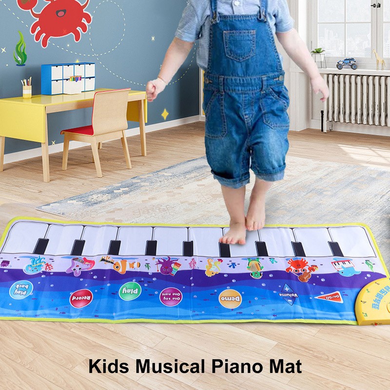 Kids Piano Mat Collapsible Soft Cloth Lighting Musical Dance Floor