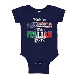 Made in America with Italian Parts Baby Bodysuit Infant One Piece 12 mo Navy Blue