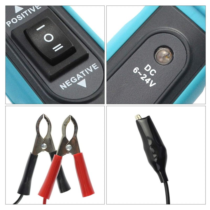 allsun 6-24Vdc Auto Power Circuit Probe Tester,Power Circuit Detector Electric