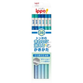 Tombow KB-KSKM01-2B Ippo! Clean-Erase Kakikata Pencils, 2B, 1 Dozen, Blue