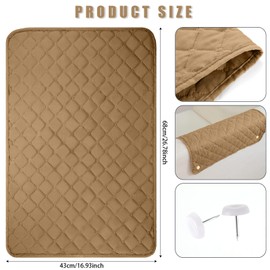 Panelee 2 Pcs Headrest Cover for Recliner Chair Sofa Headrest Cover Head Protector Furniture Protector for Recliner Sofa Slipcovers(Brown)