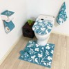 Senko 54272 New Silhouette Toilet Mat, Approx. 23.6 x 23.6