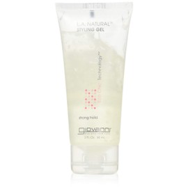 GIOVANNI COSMETICS L.A. Natural Styling Gel - Strong Hold, Eco Chic Technology, Grapefruit seed extract, Aloe Vera leaf juice, Vitamins & Minerals, Nourish Your Hair, Frizz-Free - 2 Oz