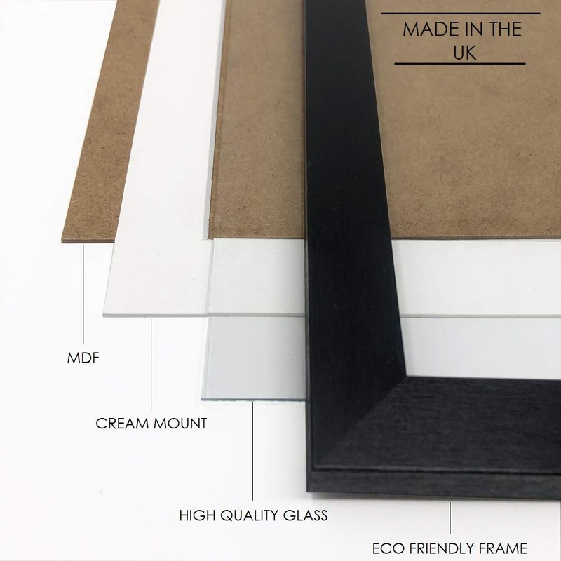 pf+a REAL GLASS 8x8 Photo Frame With Mount For 6x6