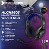 Altec Lansing ALGH9603/led wired gaming headset, (BLACK w/LED), NEW