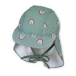 Sterntaler Girls' Peaked Cap Neck Rainbow Swimming Hat, Stone Green