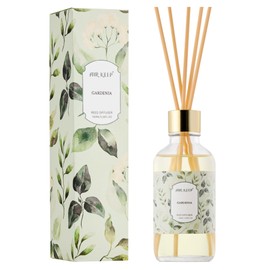 Airkeep Reed Diffuser Oil Set with Reed Sticks, Gardenia Aromatherapy Oil Scent Diffuser for Home Office Bathroom Decoration Perfume and Gifts 3.38 oz/100ml