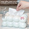 Decorative Tissue Box with Beaded Feet Cosmetic Tissue Box, White,