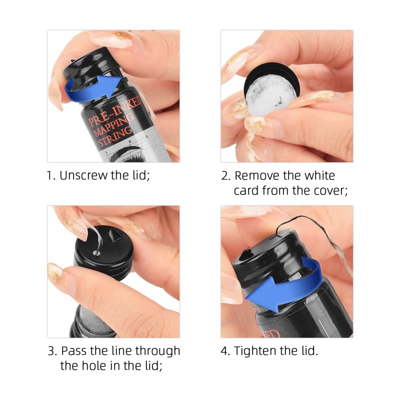 ATOMUS Eyebrow Mapping String 1 Bottle Pre-inked 30m(98ft) Microblading String