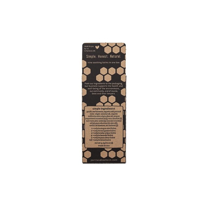 Portland Bee Balm Bálsamo Labial Natural Natural Beeswax Lip Balm,