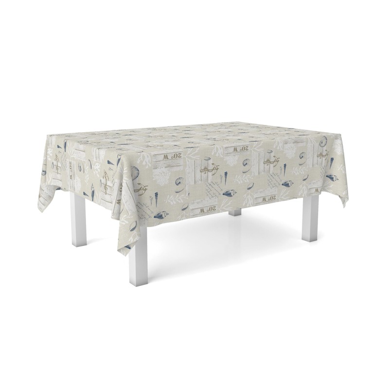 Martina Home Narcea Blue Oilcloth Tablecloth 100 x 140 cm