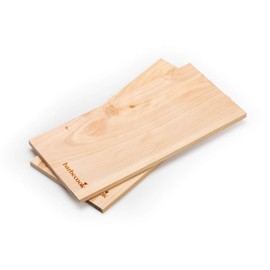 barbecook Set of 2 Beech Wood Grill Boards for Grilling and Smoking for a Special Aroma for BBQ Flamed Salmon or Meat