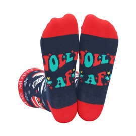 IRISGOD Funny Christmas Socks for Men & Women - Novelty Xmas Gifts - Cool Stocking Stuffers