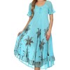 Sakkas 14610New - Kai Palm Tree Caftan Tank Dress/Cover Up