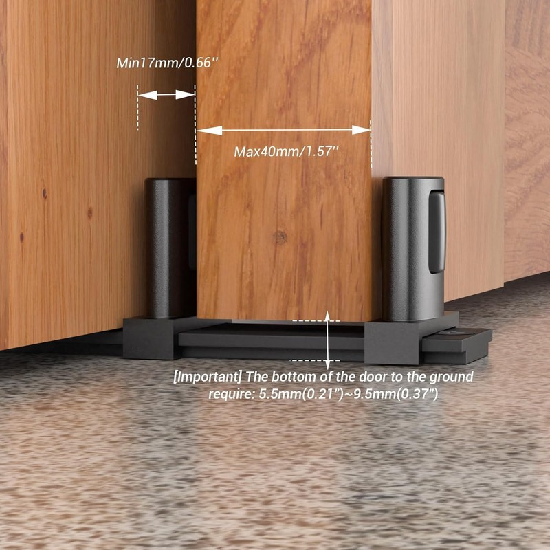 BONIKLUBA Siding Closet Door Floor Guide,Barn Door Guide for Bottom,Adjustable