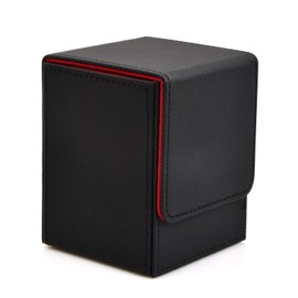 Pagezol Card Boxes, 100＋Card Holder,PU Leather Card Storage Box, Trading Card Game Storage Boxes, Card Case Bag, Portable Magnetic Card Case Box, Trading Card Storage Box for 100+ Sleeved Card
