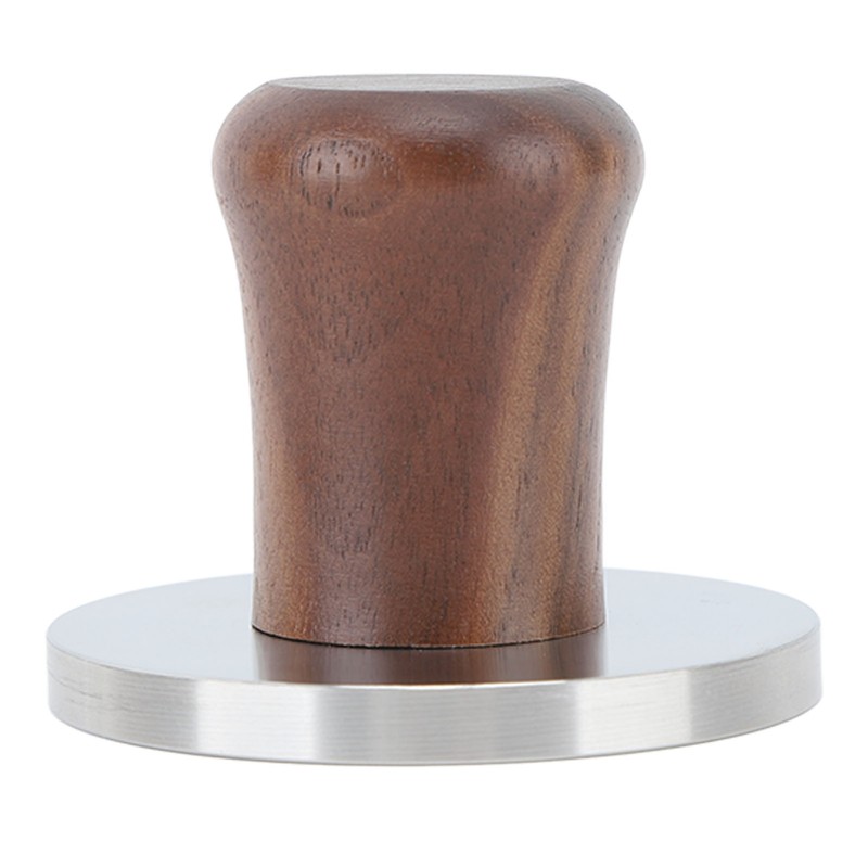 Wood Handle Coffee Tamper Stainless Steel Press Detachable Flat Base