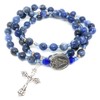 6mm Simulated Blue Lapis Beads Full Rosary Stretchable & Twistable