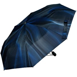 Knirps E.200 Medium Duomatic Pocket Umbrella, Sound Ocean, Striped