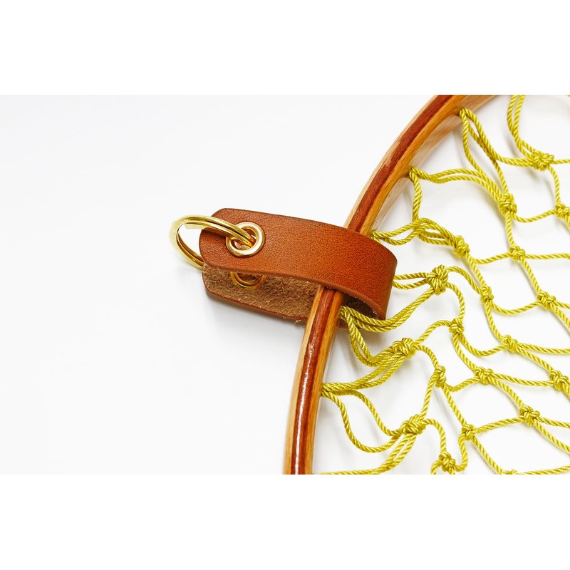 Axisco Leather Net Belt, Brown, 2.0 inches (50 mm)