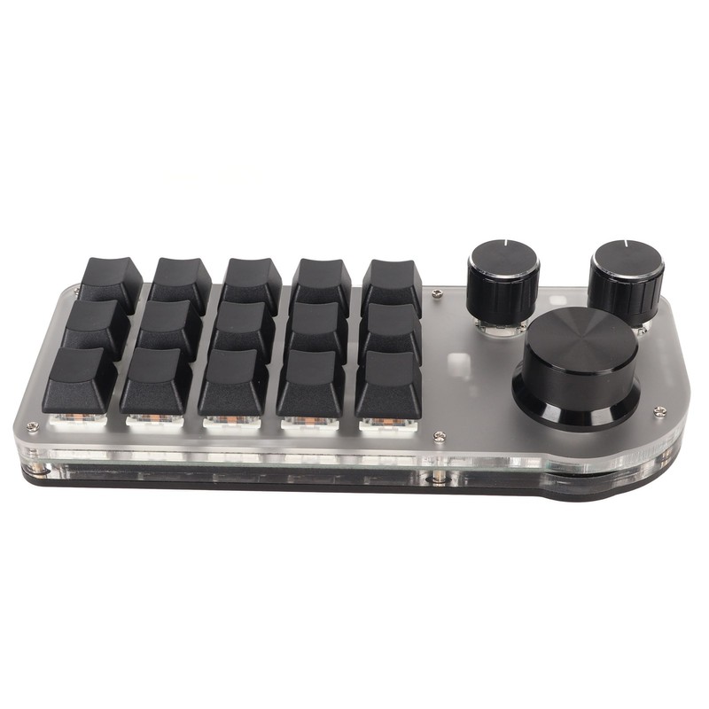 USB Mini 15 Key Keypad with 3 Knobs Type C