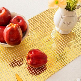 Whakano Glitter Table Runner, Disco Party Table Runner, Tablecloth with Sequins, for Birthdays, Banquets & Weddings, Dining Room, Party, Holiday Decoration, Table Decoration, Black, 30 x 275 cm