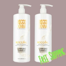 Champú clarificante ROCCO DONNA 32 oz (paquete de 2) | eliminar la acumulación