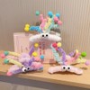 Large Dopamine Shaped Hairpin Funny Plush Eyes Spring Colorful Claw