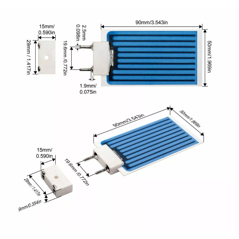 Generic 4x Pack 3500 Mg/h Ozone Plate with Detachable Mounting