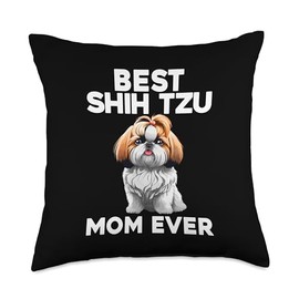 Shih Tzu Gift Shih Tzu Lover Accessories & Clothes Cool Shih Tzu Art for Dog Mom Women Pet Puppy Owner Shihtzu Throw Pillow, 18x18, Multicolor