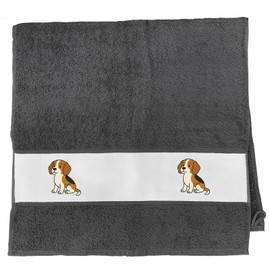 Huuraa Hand Towel Beagle Comic Beagie Gift 50 x 100 cm Graphite Cotton Beagle Present