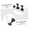 WOONEKY 2sets Nail Art Tool Set Manicure Practice Rack Magnetic