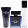 Narciso Rodriguez Bleu Noir for Men 3 Piece Set (3.4 Ounce Eau de Parfum Spray + 1.6 Ounce All-Over Shower Gel + 0.33 Ounce Eau de Parfum Spray)