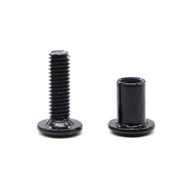 binifiMux 10-Pack Hex Socket Cap M6x15mm Black Bolts Connecting Cap Nuts Set for Furniture Beds Cupboard