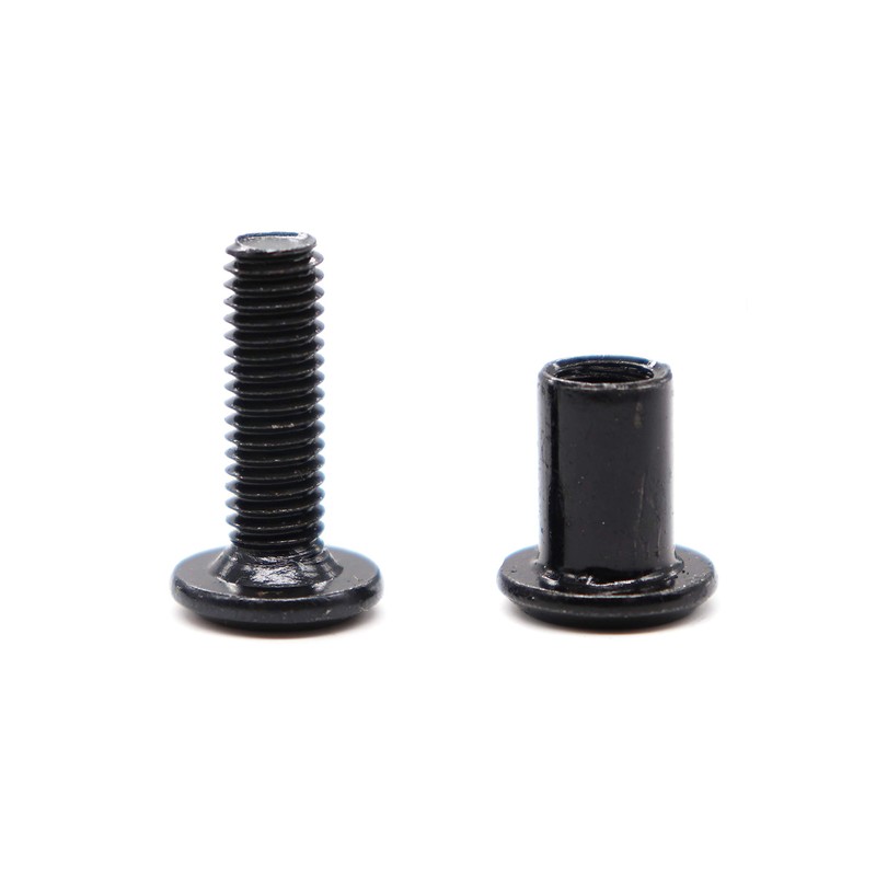 binifiMux 10-Pack Hex Socket Cap M6x15mm Black Bolts Connecting Cap