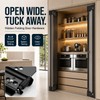 Hidden Folding Swing Door Track Hardware Kit for Cabinet and