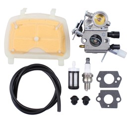 Doo Engy Carburettor Replacement with Spark Plug Fuel Hose Petrol Filter Air Filter Seals Grommet Repair Kit for Stihl MS171 MS181 MS201 MS211 MS 171 MS 181 MS 201 MS 211 Chainsaw