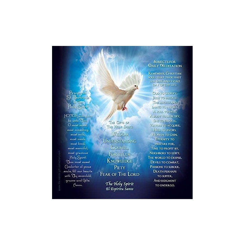 THE SAINTS COLLECTION Holy Spirit Blue, LED Flameless Devotional Prayer