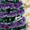 Tinsel Garland Christmas Purple, Pack of 5 Christmas Garlands, Shiny