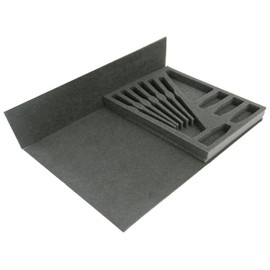 Navara cases Tray: 18x Paintbrushes, 4x Vallejo, Army Painter or Master Series Paint bottles with space for accessories in Starter Grey