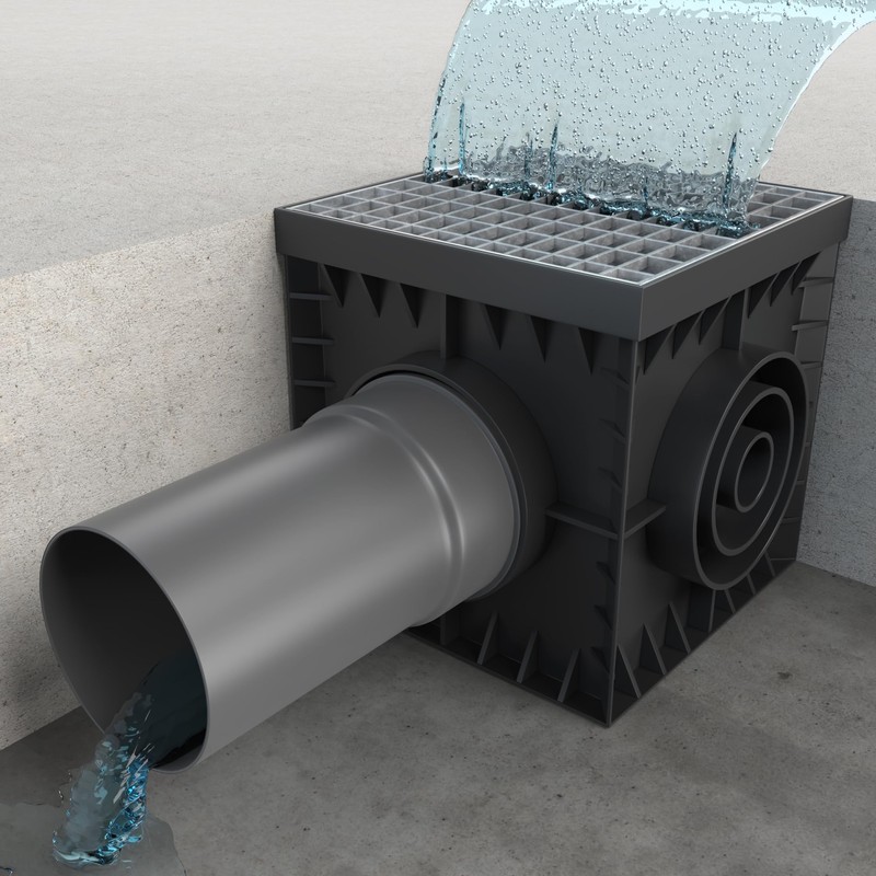 Vodaland 12 x 12 Catch Basin Galvanized Stamped Steel Grate