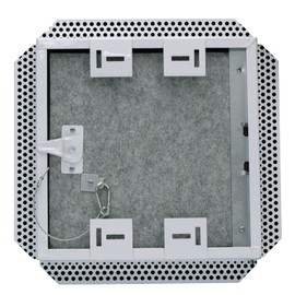 Access Door 12" X 12" Sound Rated Steel Access Panel Felt Covered Door for Concealed Wall/Ceiling Application with Slotted Lock - [Outer Dimensions: 13" Width X 13" Height]